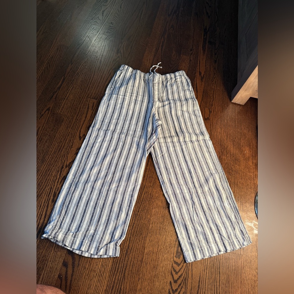 GAP Navy and White Striped Pull-On Pants